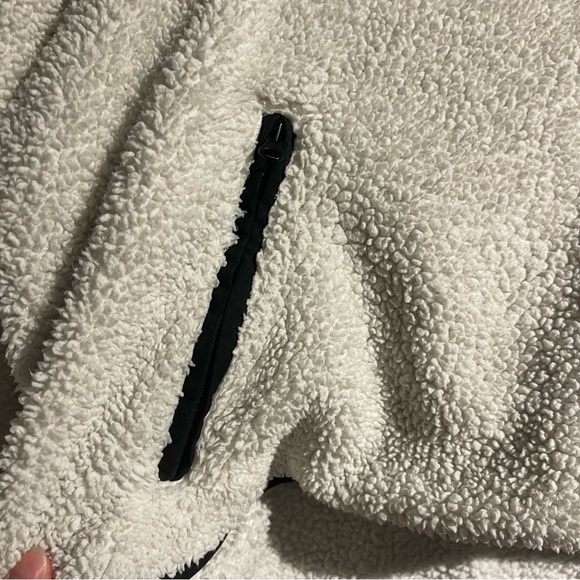 Nike Sportswear Quarter Zip Fleece Sherpa Cropped Sweater Sz Large Retro 90s - Picture 4 of 12